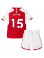 Arsenal Jakub Kiwior #15 Domácí dres pro děti 2023-24 Krátký Rukáv (+ trenýrky)